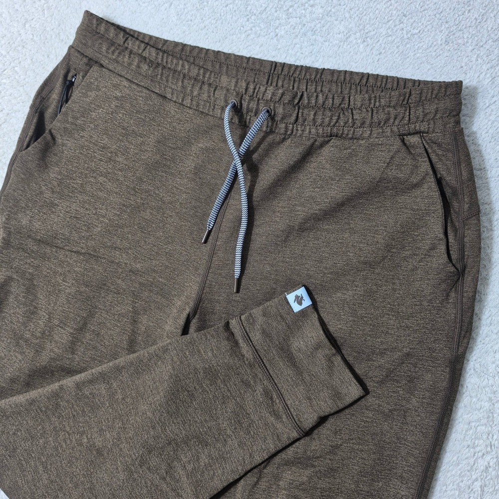 NEW Rabbit EZ Tights Jogger Pants Mens L Brown Stretch RW550